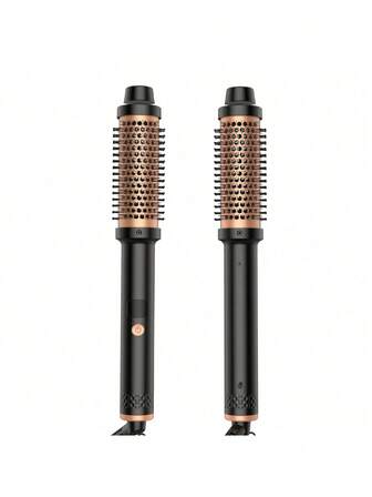 UKLISS Thermal Brush Blowout,1.5 Inch Heated Round Brush,Heated Curling Brush For Curls & Volume, Negative Lon, Two Settings, Rose Gold