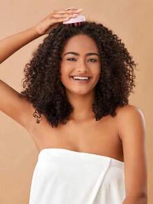 1pc 3.15x2.76 Inch Soft Silicone Hair Massage Brush, Scalp Exfoliating Shampoo Brush, Gentle Scalp Cleansing Comb, Relaxing Scalp Massager, Comfortable Hair Brush, Bathing Brush, Home Bathroom Decor, Travel Essential, Summer Hair Care Tool, Stress Relief Beauty Accessory