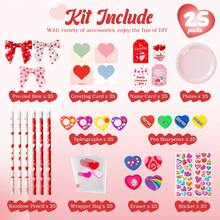 25 Pack Giant Lollipop Valentines Kit - Lollipop-Shaped Plastic Container With Stationery, Valentines Day Gifts For Classroom/School | Class Valentines Day Gifts, Valentines Day Gifts, Valentine Containers & Lollipop Valentines For Classroom Favors - 彩色 - 查看 3