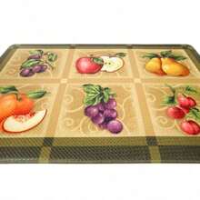 &Set de Tapetes para Cocina Antifatiga 10 mm Diseño de Frutas Coloridas Tapete para Cocina Medidas 120 x 40 cm y 60 x 40 cm Perfectos para Decoración y Comodidad en la Cocina - Multicolor - Ver 8