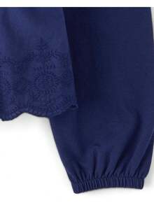 The Children's PLACE Girls Embroidered Eyelet Peplum Top - BLACKCURRANT CL - Xem 4