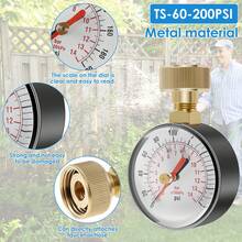 水压测试表 TS-60-200PSI 金属压力表 坚固耐用 花园软管水压表 水泵压力表 适用于软管水龙头花园软管 - 白色 - 查看 4