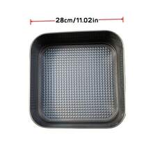 Juego de moldes cuadrados desmontables para tartas (4 pulgadas-11 pulgadas, aproximadamente 10,2 cm-28 cm), con fondo desmontable para facilitar la limpieza, moldes antiadherentes para tartas de queso, aptos para tartas de queso y horneado de tartas de queso, en múltiples tamaños, artículo esencial para el hogar - Estilo cuadrado - Ver 16