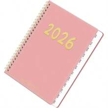 Planificador de Calendario para 2026 - Agenda De Planificacin De 12 Meses Con Encuadernacin En Espiral Planificador Diario 2026 - Para El Trabajo Acadmico Estudiantes Profesores Familia Hogar Col - Rosa - Ver 7