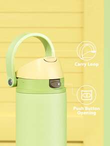 Bình nước cách nhiệt chân không Meoky 24oz có nắp ống hút và vòi 2 trong 1, cốc cách nhiệt, giữ lạnh 24 giờ, chống rò rỉ, vừa với giá để cốc trên ô tô, cốc thép không gỉ dùng cho thể thao, du lịch và trường học - màu xanh lá cây nhạt - Xem 4