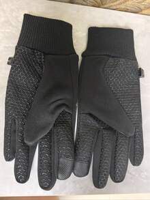 Motorcycle Gloves - Outdoor Sports, Featuring Glow-In-The-Dark Laser Reflective Design, Windproof & Waterproof, Thermal Lined For Warmth, Cycling Gloves, Universal Style - Black - View 6