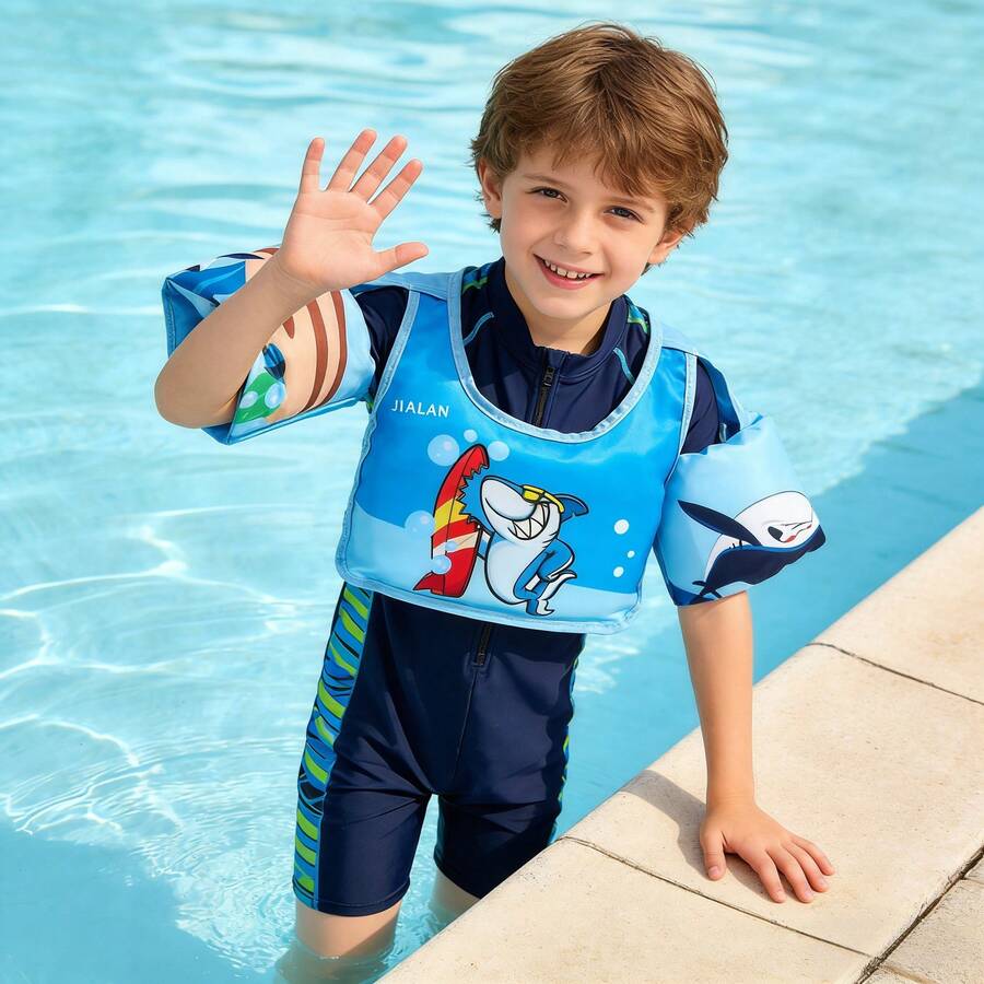 1pc Adjustable Strap & Quick Release Buckle Swimming Vest, Suitable For Pond, Pool And Beach Swimming, Designed For People Weighing 10-25kg