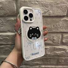 Black Cat Magsafe Magnetic Clear Phone Case for  16 15 14 13 12 11 17 Pro Max 17 AIR XS Max X Shockproof Protective Cover Bumper - Blanco - Ver 4