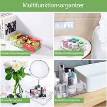Kühlschrank-Organizer-Set, 8-teilig (4 Größen), Küchenaufbewahrungsbox für Vorratskammer, Gefrierschrank, Schrank, Schublade und Büro - Weiss - Übersicht 8