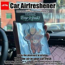 تصميم بقرة عالية الأرض، قرص معطر معلق على مرآة السيارة الخلفية، معطر هواء السيارة، قرص معطر للسيارة، زينة معلقة على مرآة الرؤية الخلفية للسيارة، تعليق ديكور السيارة، اكسسوارات داخلية للسيارة، هدايا خاصة للأصدقاء، عطر ورقي متين للمركبات، خالي من الكحول، سهل الاستخدام، تصميم مرح