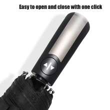 1pc 10-Rib Automatic Umbrella, Gift Umbrella, Business Vinyl Sunshade Folding Umbrella