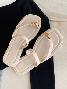 GlamourGrip Women Flip-Flops - White - View 7