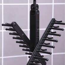 Multi-Layer Tie Rack, Non-Slip Tie Organizer, Belt Rack With 20 Hook Clips, 360° Rotating Scarf Rack, Save Space - Multicolor - View 7