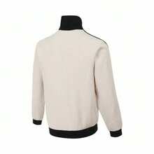 Adidas Originals 三叶草系列华夫格 BBTT 条纹经典复古立领拉链运动休闲夹克，男女通用 - 白色 - 查看 6