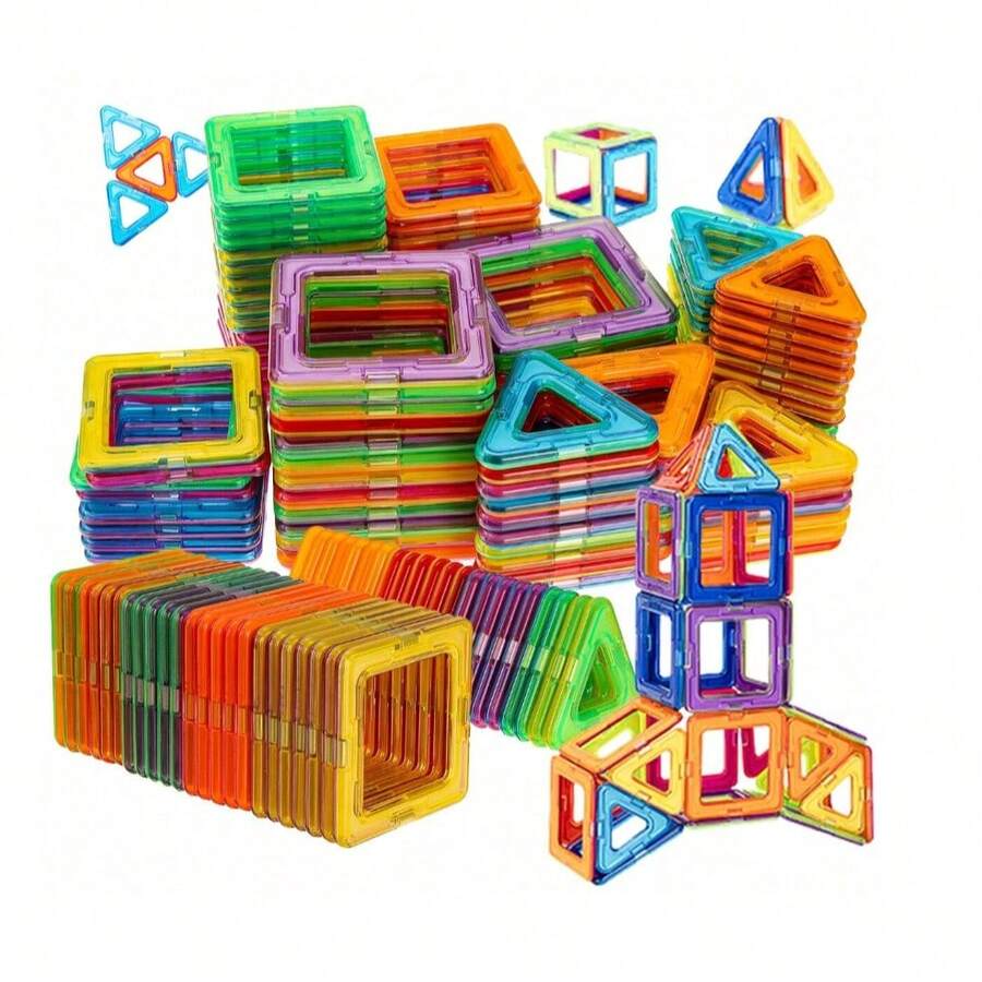 Local Shipment Of Magnetic Building Blocks, Puzzle Toys (Various Shapes Of Tanks/Ferris Wheels/Animals/Robots), Sturdy Plastic Materials, Birthday Gifts, Puzzle Toys, Suitable For Early Childhood Education Through Game Learning