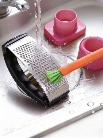 2 piezas Prensa de ajo de acero inoxidable | Picador manual, Picador de ajo multifuncional de cocina, Herramienta de prensa de ajo, Apta para verduras y frutas, Herramienta de cocina fácil de usar, Pica el ajo fácilmente sin electricidad, Apta para el hogar, restaurantes y supermercados.