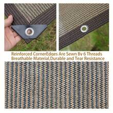 Outdoor Sun Shade Netting, Fence Privacy Screen. High-Density Polyethylene Shade Net With Brass Grommets, 90% Shading Rate, UV-Resistant. Ideal For Gazebos, Outdoor Pavilions, Lawns, Dog Kennels And Outdoor Activity Areas. - Coffee Brown - View 9
