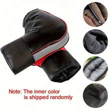 Motorcycle Handlebar Covers, Winter Bicycle Battery Windshield Gloves, Windproof Warm Handlebar Cover With Reflective Strips Motorcycle Handlebar Covers, Winter - Premium Thick Warm Lining Windproof Waterproof Handlebar Covers With High Visibility Reflective Strips