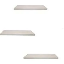 DECOMOBIL 3 Repisas Flotantes Minimalistas Melamina Vintage 30 X 10 Blanco - inicial - Ver 2