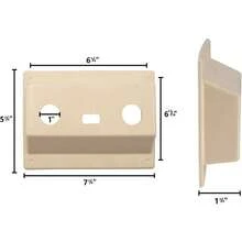RV Faucet Bezel Stand Off Faucet Cover Van Travel Trailer Motorhome Shower Plate White Parchment Bezel - Parchment Bezel - View 8