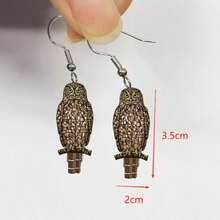 Woodpecker Earrings Are Retro And Fashionable. Made Of Flat Acrylic They Stand On Branches. Woodpecker Earrings Are Suitable For Parties, Weddings And Casual Wear. - Multicolor - Ver 4