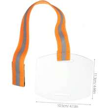 PRETYZOOM Portatarjetas De Identificacin Porta Credencial De Trabajo Para Trabajadores De Emergencia Personal De  Almacn Correa Para Credencial Soporte Para Tarjetas De Identifica - Naranja - Ver 2