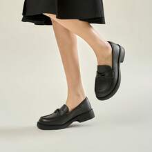 Mocasines minimalistas versátiles y casuales para mujeres - Negro - Ver 6