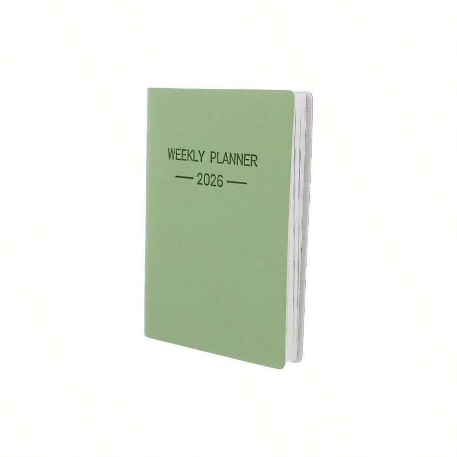 Calendario de bolsillo: Planificador pequeo 2026, cuaderno semanal mensual, diario compacto, agenda mensual para bolso, oficina, escuela y viajes, color verde - Verde - Ver 1