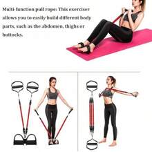 Didiseaon Juego de Bandas de Resistencia para Pedales Cuerda para Tirar Pedales para Yoga y Fitness 4 Tubos Material Ecológico Duradero Portátil para Entrenamiento Casa y Exteriores - Negro - Ver 7