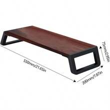 Printer StandsSoporte Elevador para Monitor - Soporte ergonómico para Monitor de computadora Organizador de Escritorio Puertos de concentrador RGB 4 USB3.0 Soporte para Impresora para computadora portátil - T5NogalColorMarco Negro - Ver 5