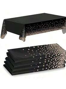 1/2 piezas Mantel desechable, patrón de lunares, 137 X 274 cm, grueso y duradero, reutilizable, adecuado para fiesta de cumpleaños, fiesta de vuelta al colegio, Ramadán, boda, picnic al aire libre - Multicolor - Ver 7