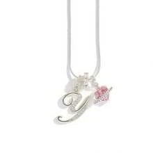 1pc Customized Dainty Luxurious Cream-Inspired Hypoallergenic Pink Heart & Floral 26 English Letter Necklace, Family, Friends, Couples, Valentine's Day, Party, Proposal, Jewelry Gift For Her - White - View 35