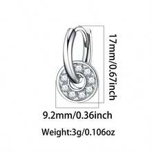 1pc Luxury Elegant Sweet Geometric Star & Moon Design Hypoallergenic 925 Sterling Silver Cubic Zirconia Pendant Earrings Set, Suitable For Daily, Vacation, Party, Date, Holiday Gift - Silver - View 4