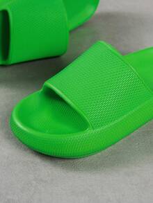 Teenagers' Summer EVA House Slippers, Non-Slip Bathroom Minimalist Comfortable Soft Bottom Quiet Beach Open Toe Sandals - Green - View 7