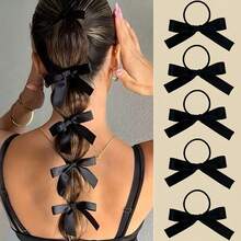 5pcs New Arrival Women's Creative Black Bow , Daily Wear & Birthday Gift Head Accessories - Multicolor - View 1