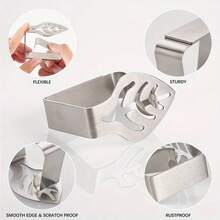 8 kẹp khăn trải bàn bằng thép không gỉ, kẹp khăn trải bàn hình tam giác móng mèo chống trượt, kẹp cố định khăn trải bàn hình bướm và lá dùng cho các cuộc họp ngoài trời, có thể điều chỉnh. - Nhiều màu - Xem 5