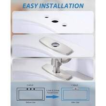 Bathroom Faucet Escutcheons Brushed Nickel: 6 Inch Sink Hole Cover - Non - Leakge Deck Plate Bathroom Faucet - Solid Faucet Base Plate 1 Or 3 Hole Bathroom Vanity Basin - 4 Inch Faucet Cover Plate - Brushed Nickel - View 7