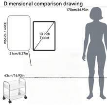 1 件装 2/3/4 层滚动推车，透明多功能储物推车，带把手和轮子，移动式收纳架，适用于办公室、浴室、厨房和客厅，透明实用推车，家居收纳 - 無色 - 查看 12