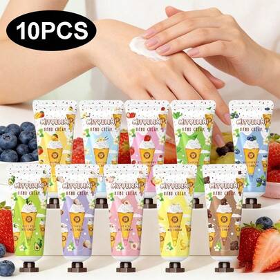 Set de 10 cremas de manos, adecuado para el cuidado diario de las manos, se puede regalar a amigos, compañeros de clase, novias y familiares
