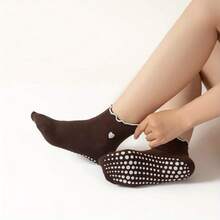 3 Pairs Pilates Non-Slip Crew Socks, Comfortable For Fitness, Yoga, Suitable For All Seasons - Multicolor - View 4