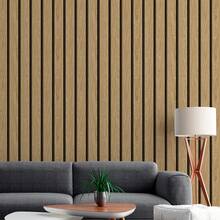 Adhesive Wallpaper With Ribbed Wood Pattern, Light Oak, Medium Ribbed Design - Multicolored 22 - View 24
