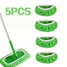 5-Piece Set Of Heavy-Duty Reusable Mop Pads (Excluding Mop) -10.8-Inch Oversized Washable Microfiber Cleaning Pad, Suitable For Both Dry And Wet Cleaning Replacement Pads For Hardwood, Ceramic Tiles, And Vinyl Flooring (5-Piece Set), Compatible With Multiple Mop Machines, Wear-Resistant Fabric Structure, High-Quality Materials, Suitable For Busy Families To Use ZZ8J - 藍色 (27.5*15.5吋) - 查看 11