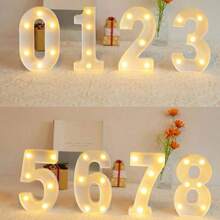 1pc/2pcs 0-9 Numeric Theme Party Decor LED Light Night Lamp, Party, Wedding, Cocktail Decoration - Multicolor - View 2