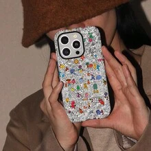 Entrega Local Funda de Teléfono 2 en 1 Textura Mate, Duradera, a Prueba de Golpes, Protección Estilosa, para iPhone 16, 15, 14, 13, 12, 11, 8, 7, Plus, Pro, Max, Amigos,  de Moda, Fundas de Teléfono, Regalos de Cumpleaños Perfectos - Blanco - Ver 6