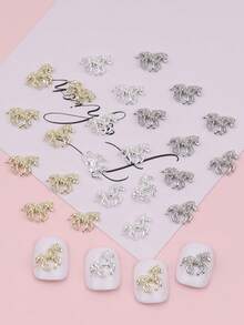 2026新款小马美甲配件10件套，金属DIY美甲配件，短指甲装饰，美甲用品，美甲宝石 - 彩色 - 查看 1