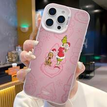 Funda para teléfono con espejo "El  y sus amigos", con temática navideña. También funciona como espejo y es compatible con  17,  16 Pro Max,  15 Pro Max,  13 y  12. Fabricada en TPU, ofrece protección contra golpes y caídas. Un regalo perfecto para familiares, amigos, reuniones navideñas y celebraciones como Navidad, cumpleaños y ocasiones especiales. - Plateado - Ver 2