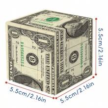 Christmas Coin Cube Puzzle - 3x3 Dollar Bill Magic Cube, UV Printed Collectible Brain Teaser, Beginner-Friendly ABS Resin Gift For Adults & Family - Multicolor - View 3