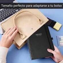 Agenda Semanal Sin Fecha para Mujer, Espaol Cuaderno Agenda Semanal de Trabajo, Cuaderno de Espiral A5, Sin Fecha, 21, 5x15, 5cm, para Mujer, para Planificacin Diaria - Rosa