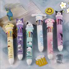 Bộ 6 bút bi hình nhân vật hoạt hình 10 màu, hộp bút hình mèo dễ thương đựng kem đánh răng, hộp đựng văn phòng phẩm quà tặng vui nhộn cho học sinh, bút bi hoạt hình, bút vẽ nhiều màu 0.7mm, bộ 10 bút bi - mực khô nhanh, ngòi cỡ trung bình, bộ văn phòng phẩm viết dễ thương, bút dành cho thanh thiếu niên, vật phẩm đáng yêu, bút sổ tay đa chức năng, viết trơn tru, chống rò rỉ, thích hợp để vẽ nguệch ngoạc và đánh dấu, hộp bút vui nhộn. - Màu huỳnh quang - Xem 8