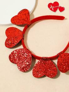 1pc Women's Heart, Lip, Angel Wing Headband, 3D Hair Hoop, Suitable For Daily Wear, Hair Band, For Valentine's Day Accessories Gift - Multicolor - View 4